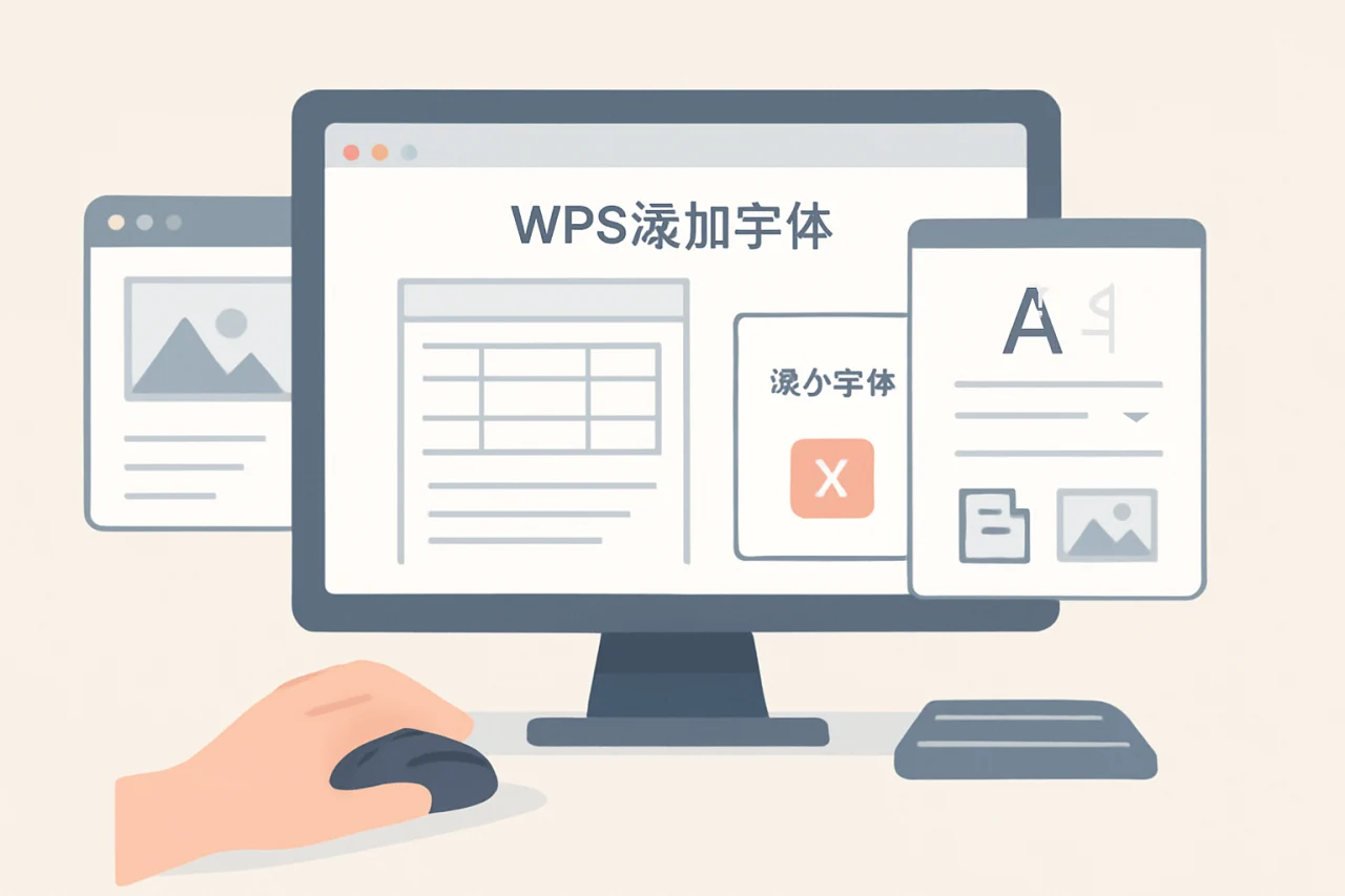 wps添加字体