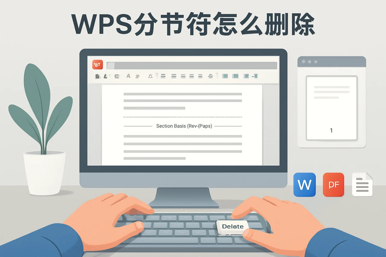 wps分节符怎么删除