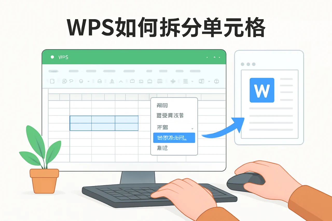 wps如何拆分单元格