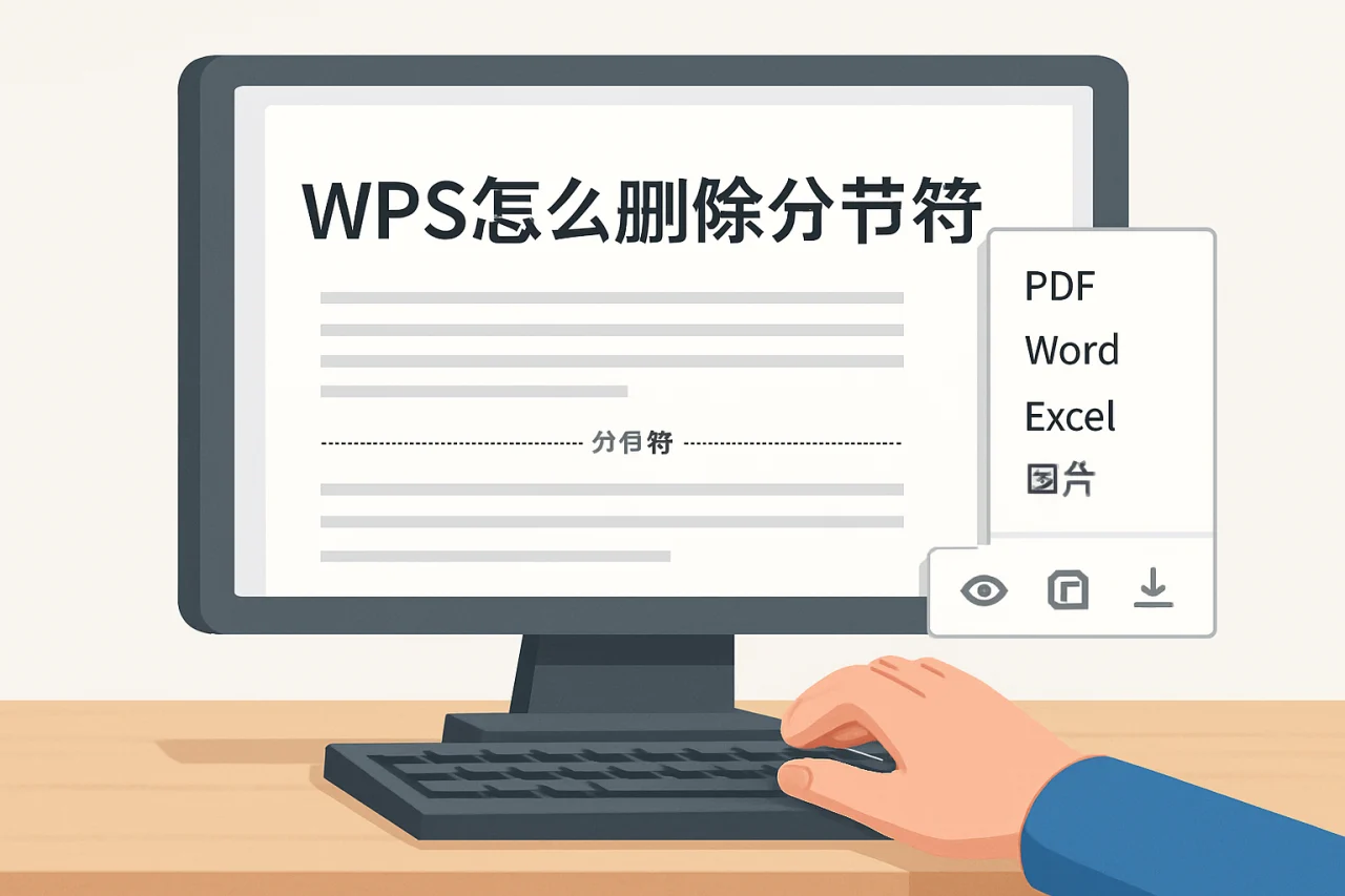 wps怎么删除分节符