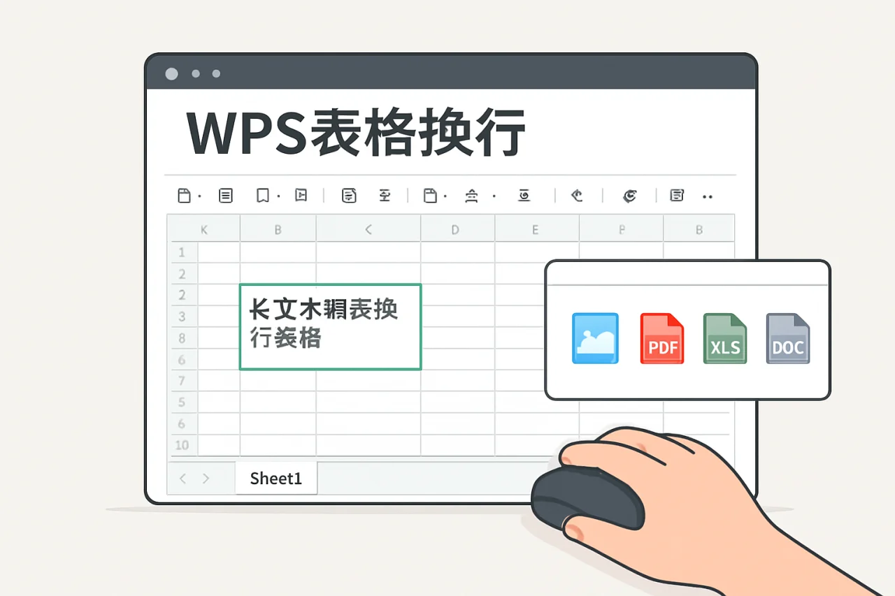 wps表格换行
