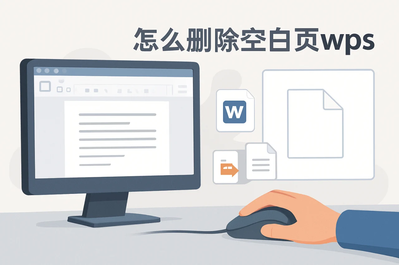 怎么删除空白页wps